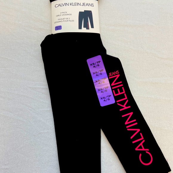 Calvin Klein girls leggings. 2 leggings in a pack. - Picture 4 of 4